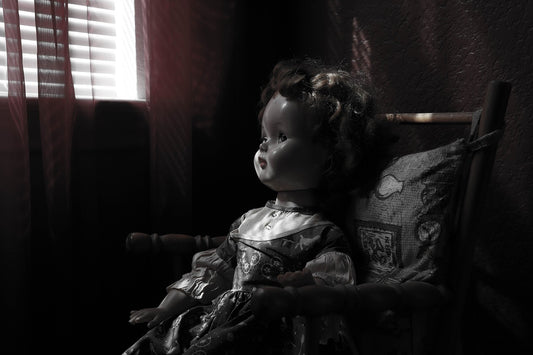 Naughty Kitten Clothing - Halloween Corner Blog: Creepy Doll Image Black and White
