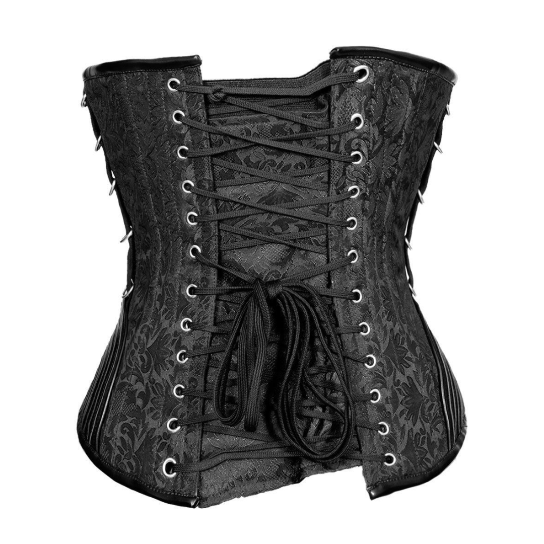 Naughty Kitten Isis Criss-Cross Underbust Corset Rear View