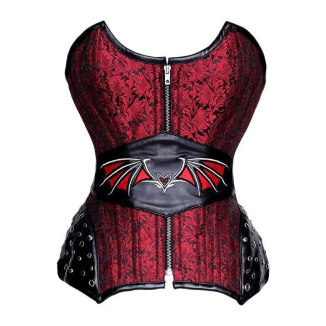 Naughty Kitten Kali Premium Gothic Corset Front View
