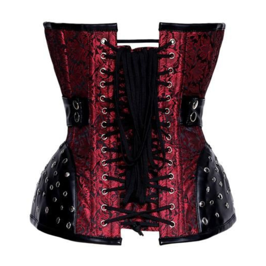 Naughty Kitten Kali Premium Gothic Corset Rear View