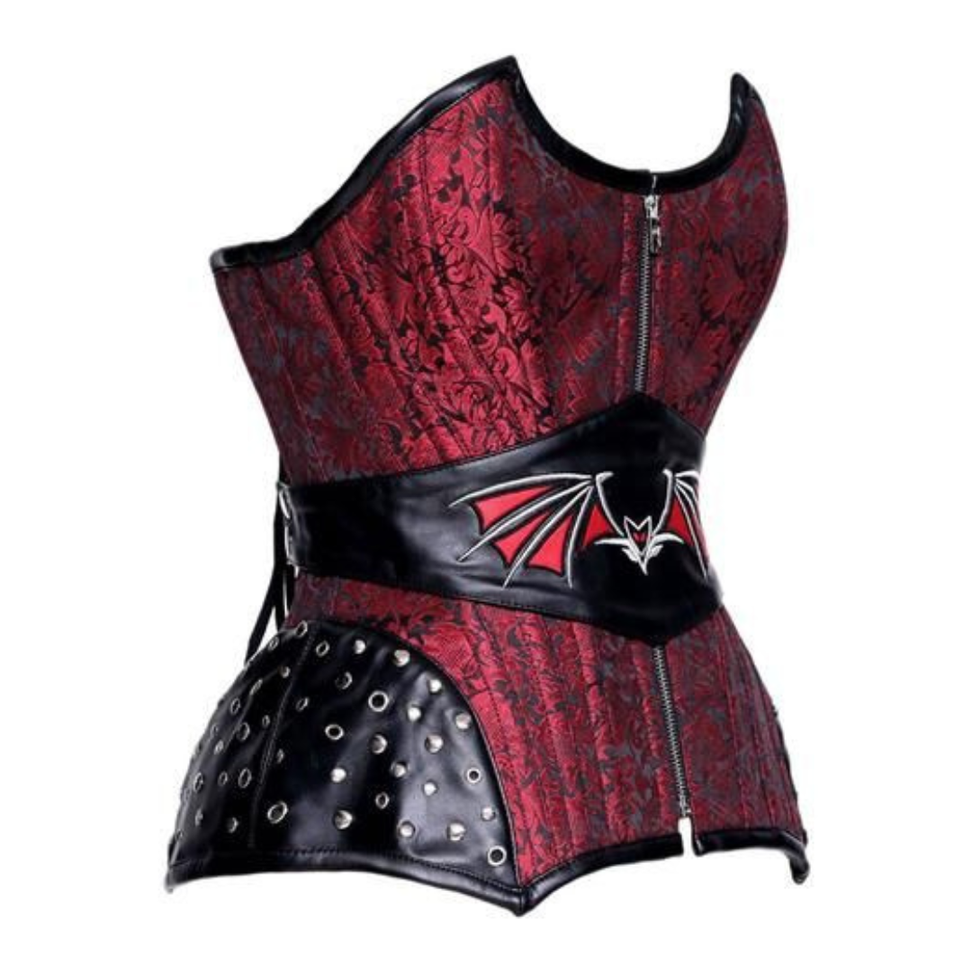 Naughty Kitten Kali Premium Gothic Corset Side View