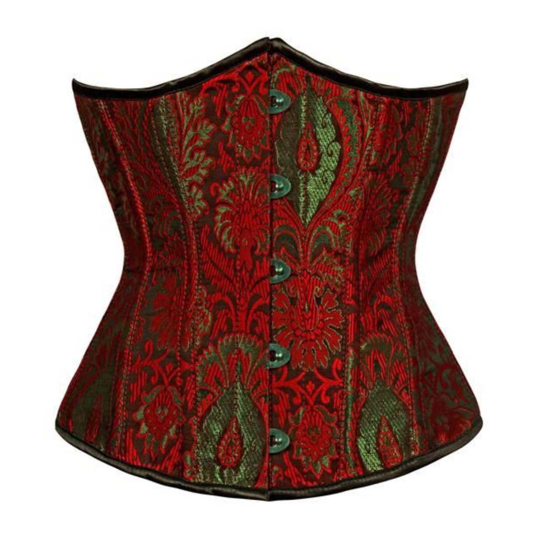 Naughty Kitten Clothing Lucille Brocade Embroidered Under-Bust Corset Front view
