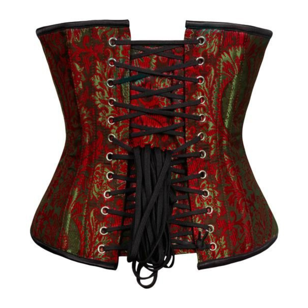 Naughty Kitten Clothing Lucille Brocade Embroidered Under-Bust Corset Rear view