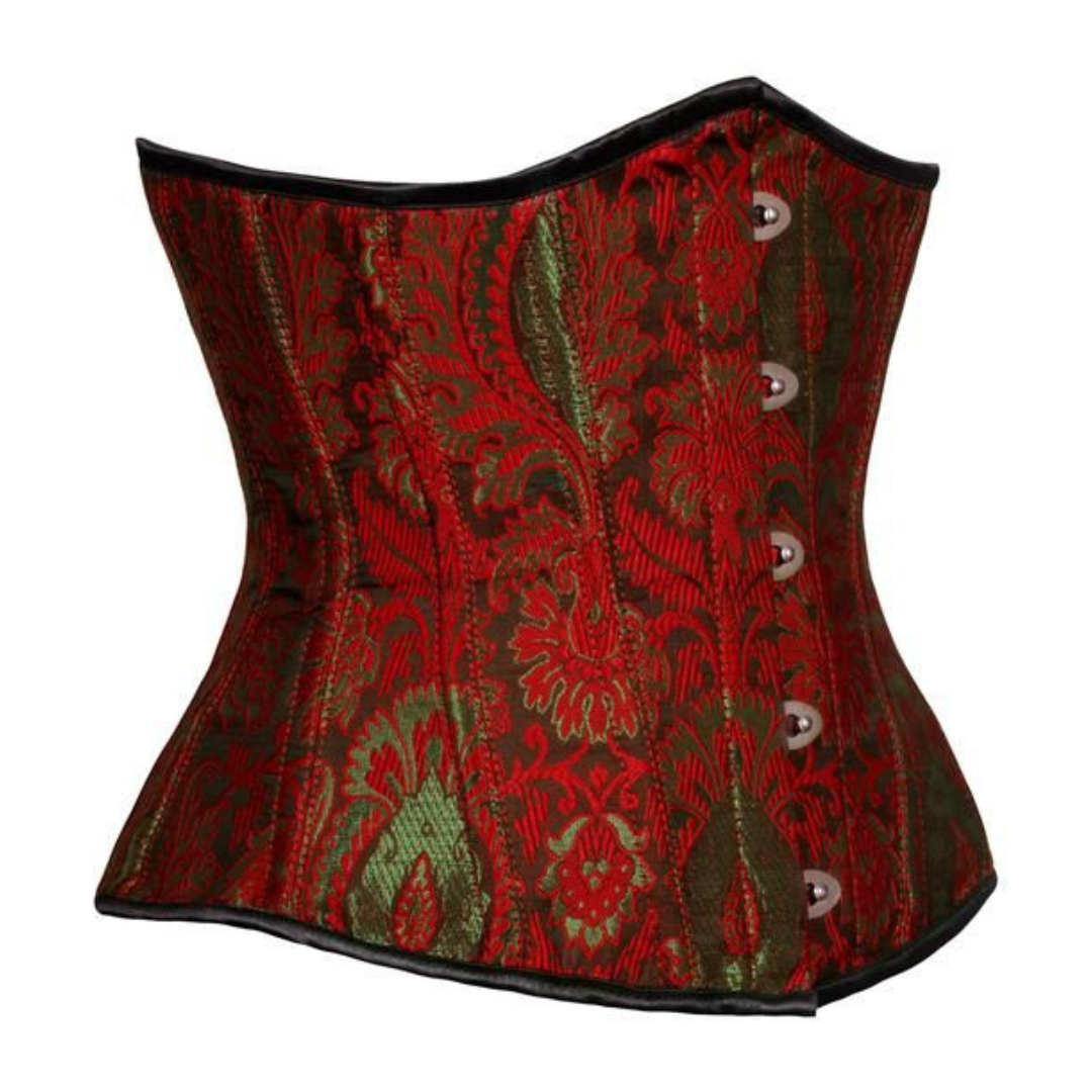 Naughty Kitten Clothing Lucille Brocade Embroidered Under-Bust Corset Side view