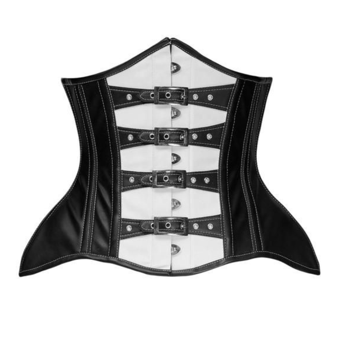 Naughty Kitten Maxine Buckled Underbust Corset Front View