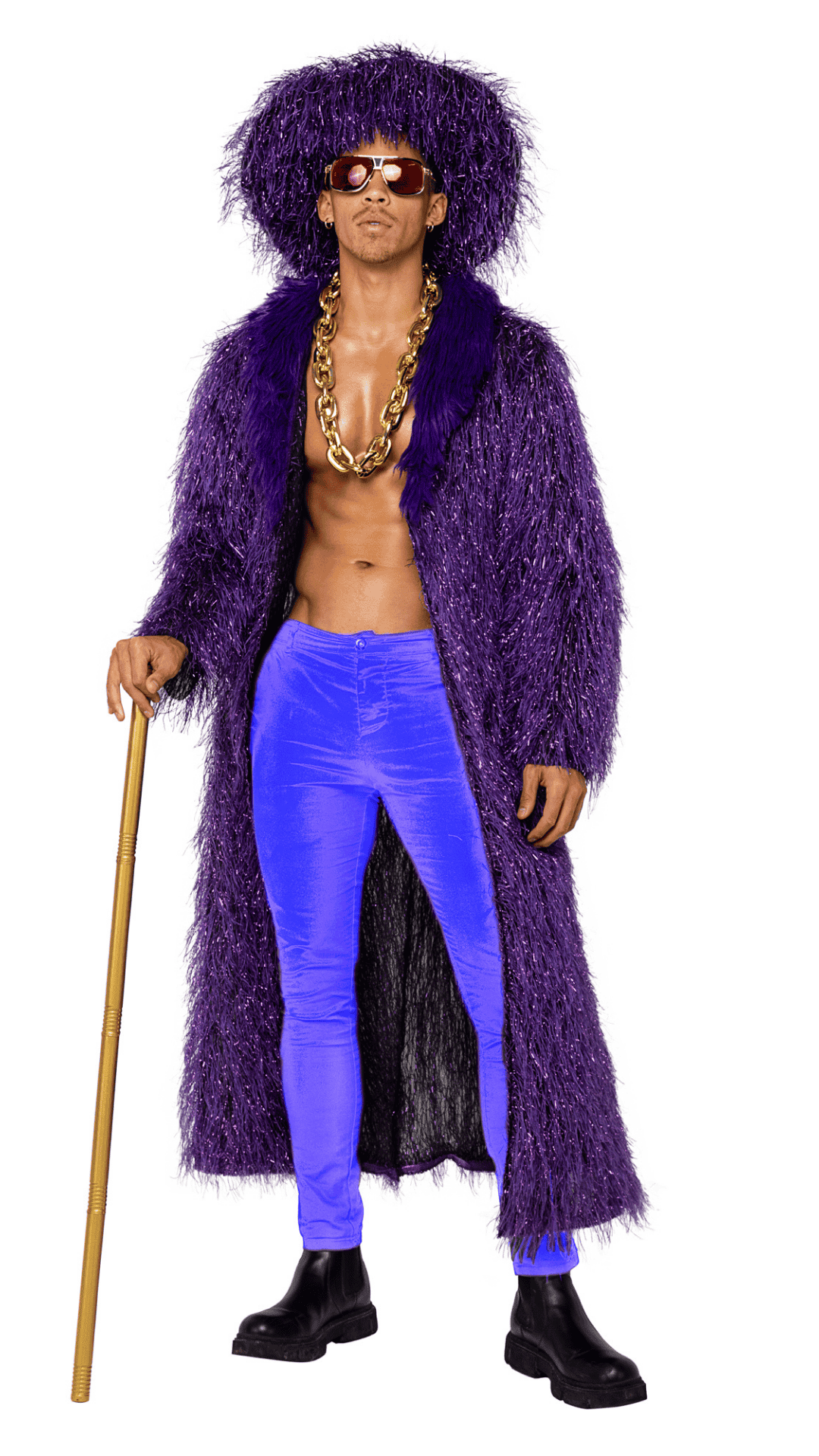 Naughty Kitten Clothing Men’s High-Roller Pimp Costume Front View Halloween Couples Costume
