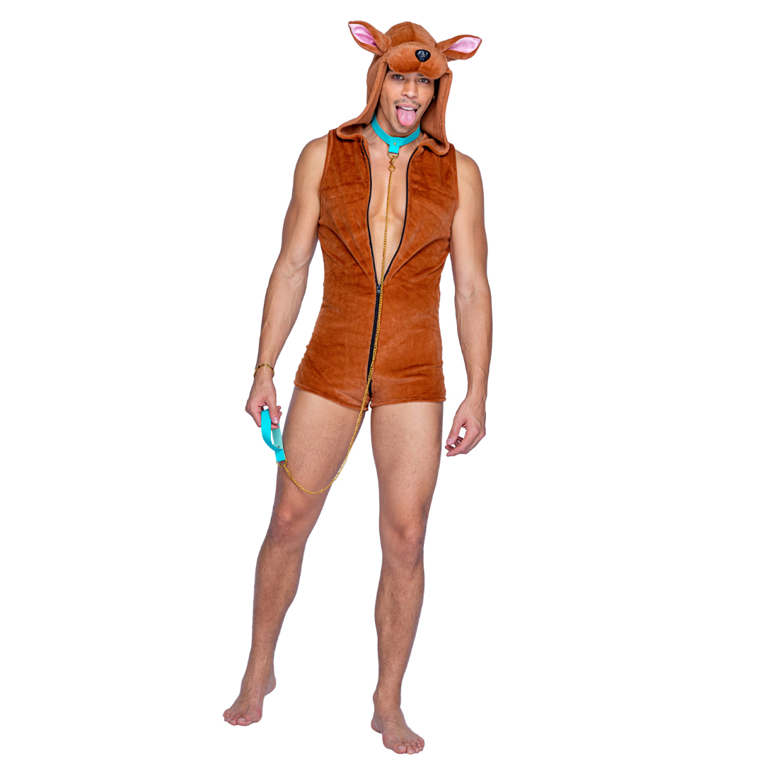 Naughty Kitten Clothing Men's Mystery Pup Costume Scooby Doo Men's halloween Costume Front View
