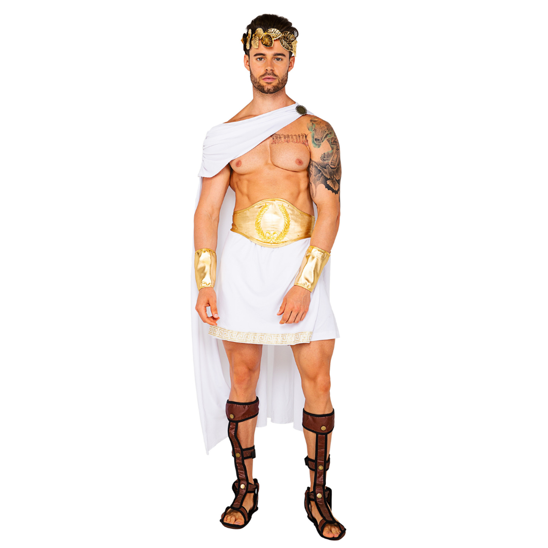 Naughty Kitten Clothing Olympian God Costume Front View Men's Halloween Costume