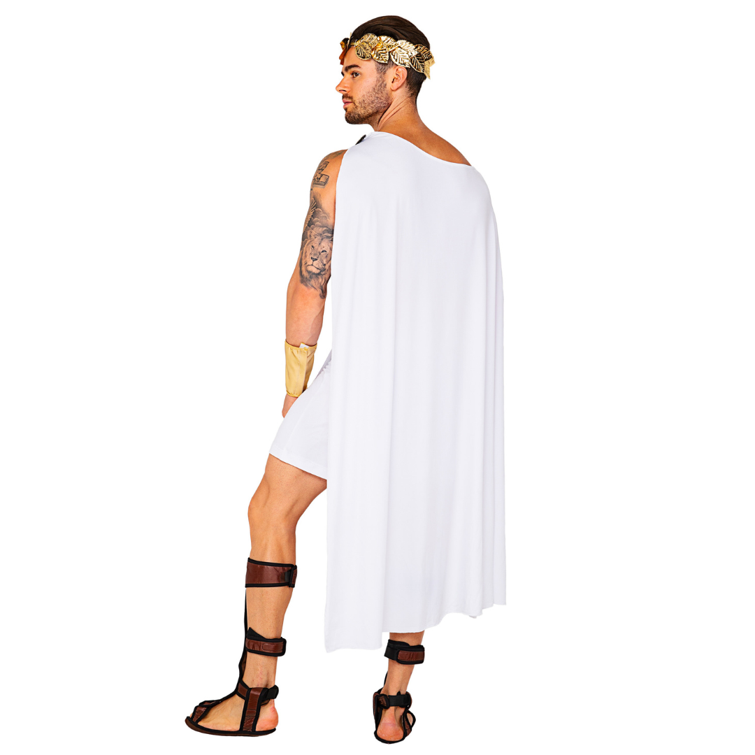 Naughty Kitten Clothing Olympian God Costume Rear View Men's Halloween Costume