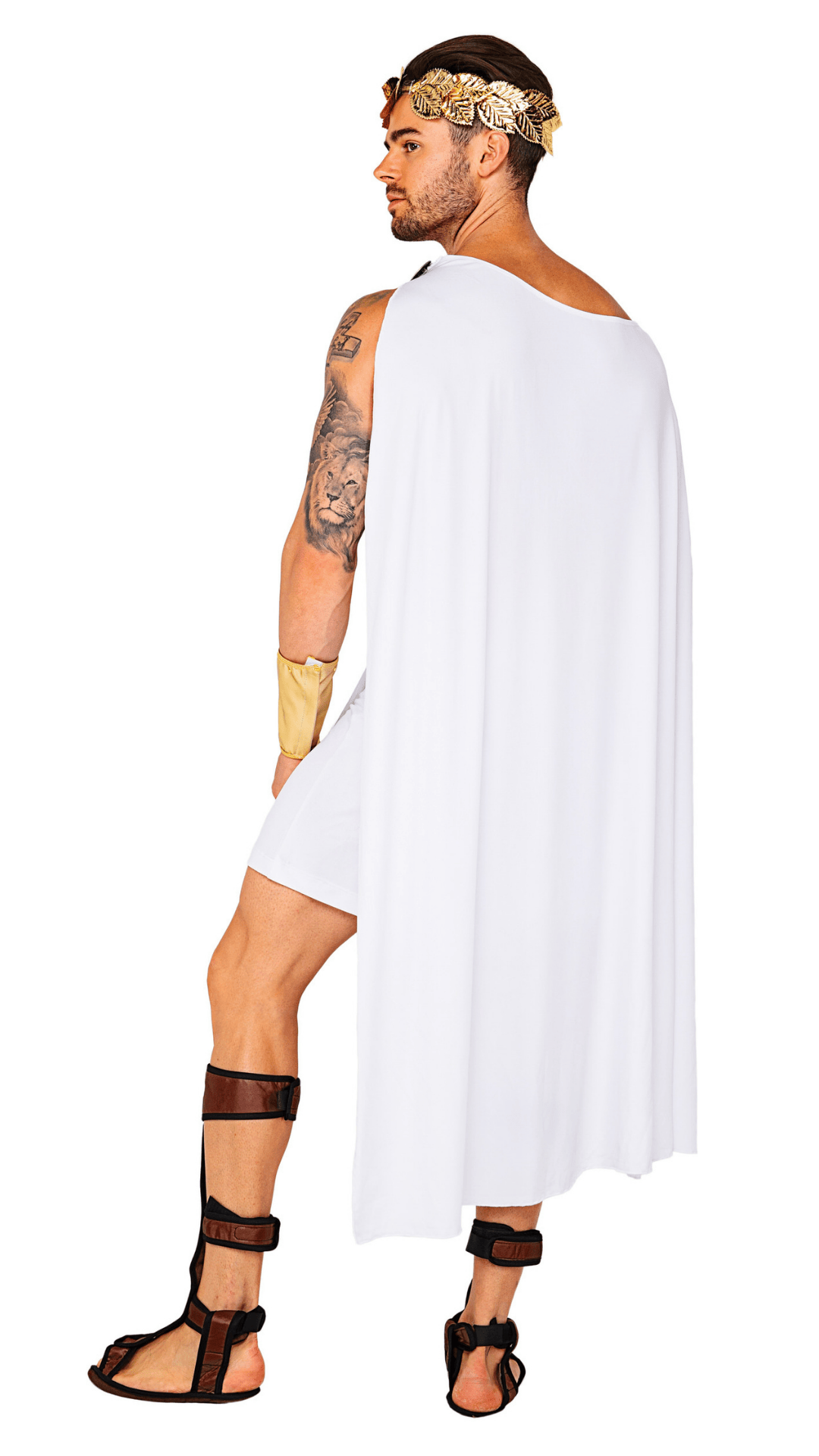 Naughty Kitten Clothing Olympian God Costume Rear View Men's Halloween Costume
