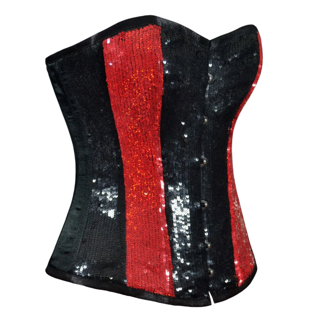 Naughty Kitten Clothing Piper Sequin Panel Corset Side View