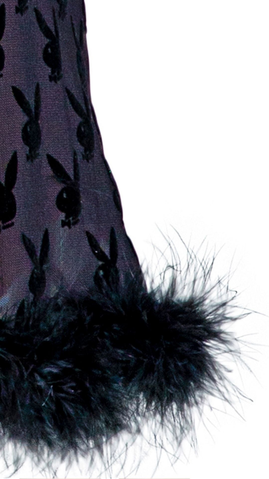 Naughty Kitten Clothing Playboy Bunny Noir Robe Close Up View Playboy Lingerie