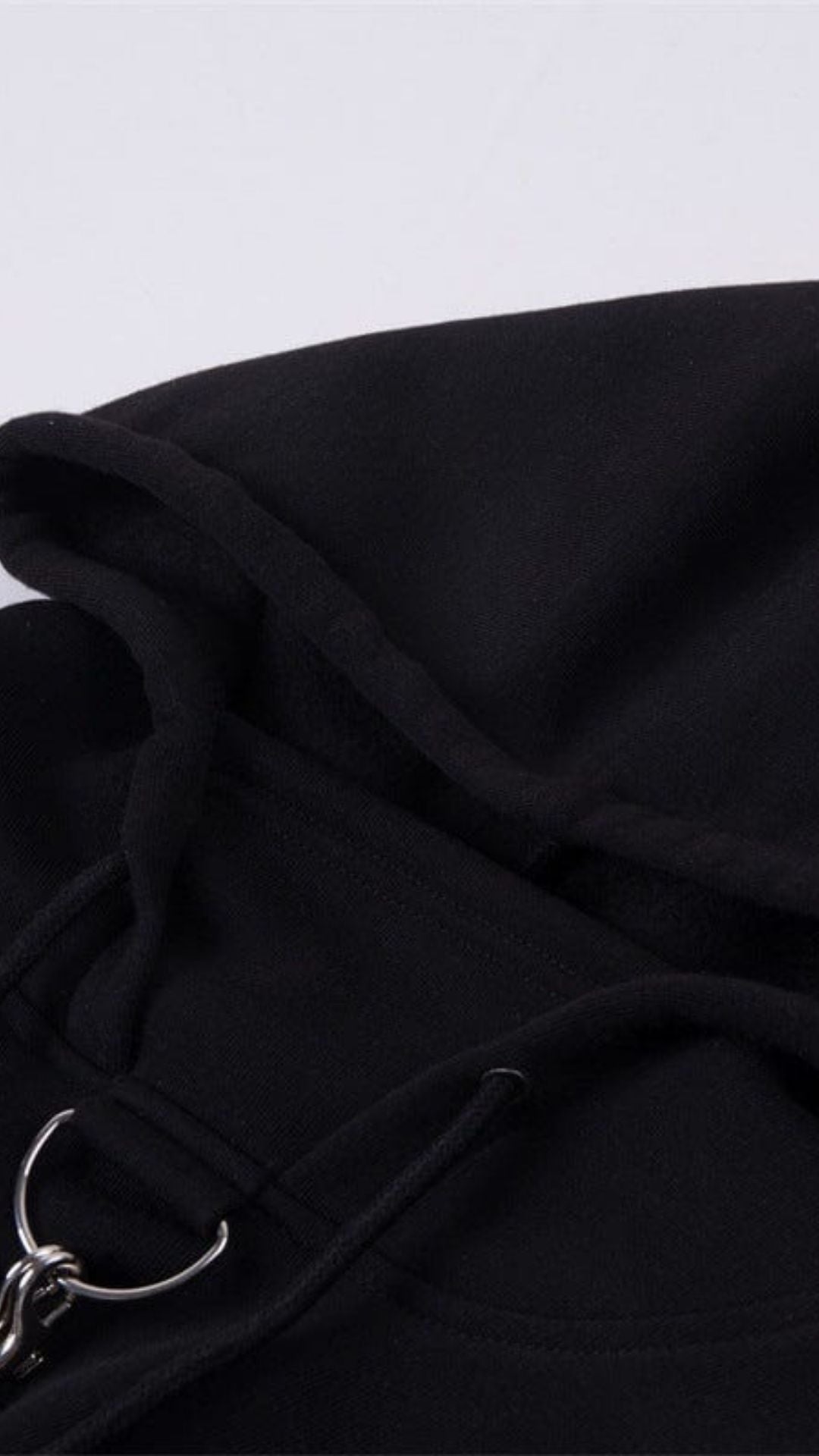 Naughty Kitten Clothing Punk Suspender Black Cropped Hoodies Close Up View Model Alternative Gothic
Women's Fashion