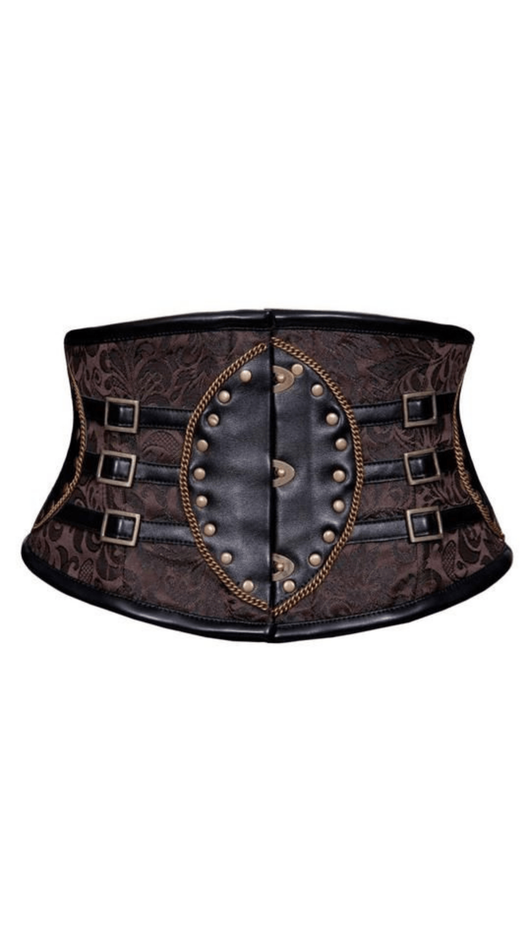 Naughty Kitten Sanaa Steampunk Underbust Corset Belt Front View