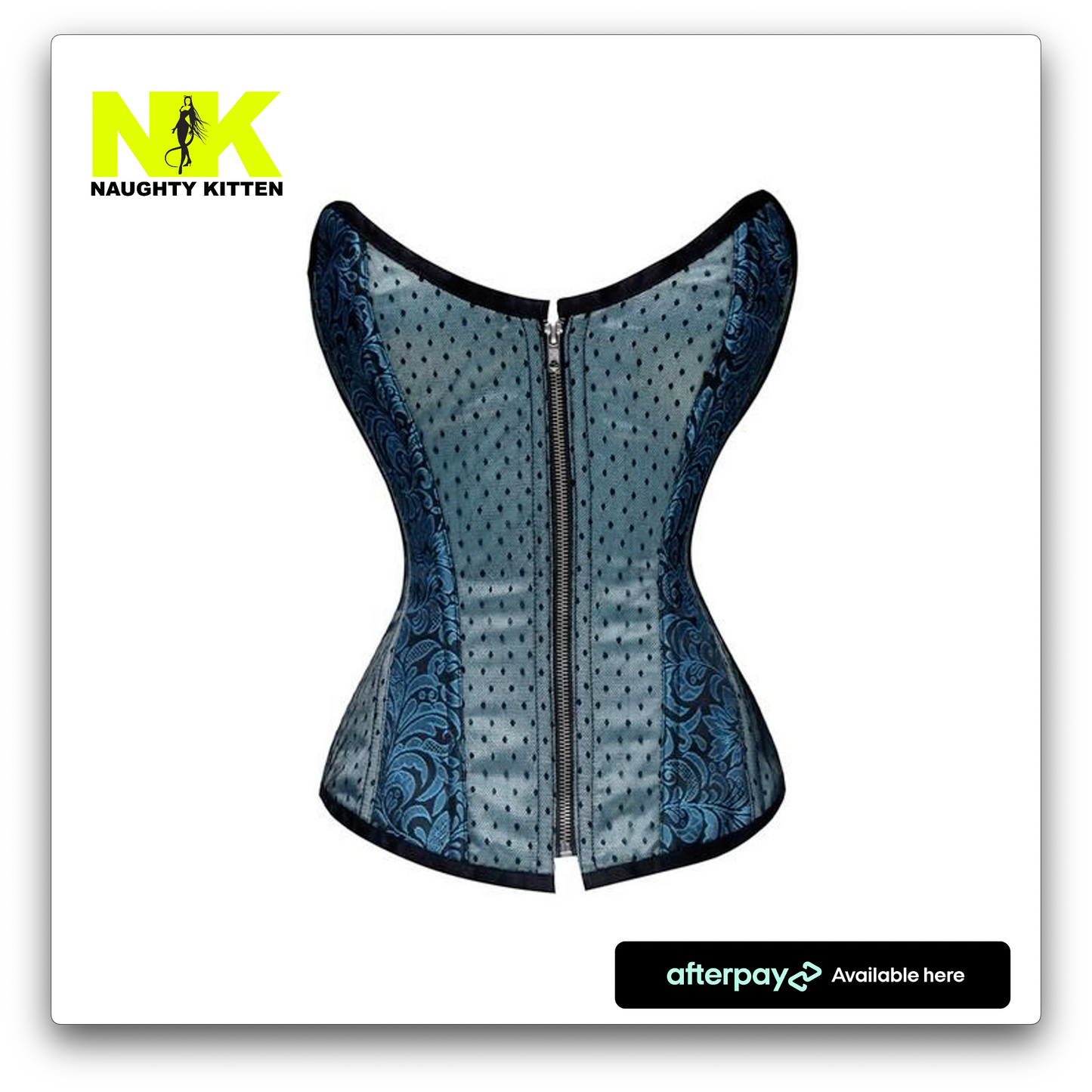 Naughty Kitten Clothing Vivian Sweetheart Corset Front View