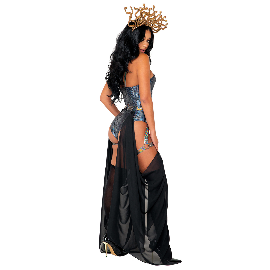 Naughty Kitten Clothing Sensual Serpent Medusa Queen Costume Rear View Halloween Costume