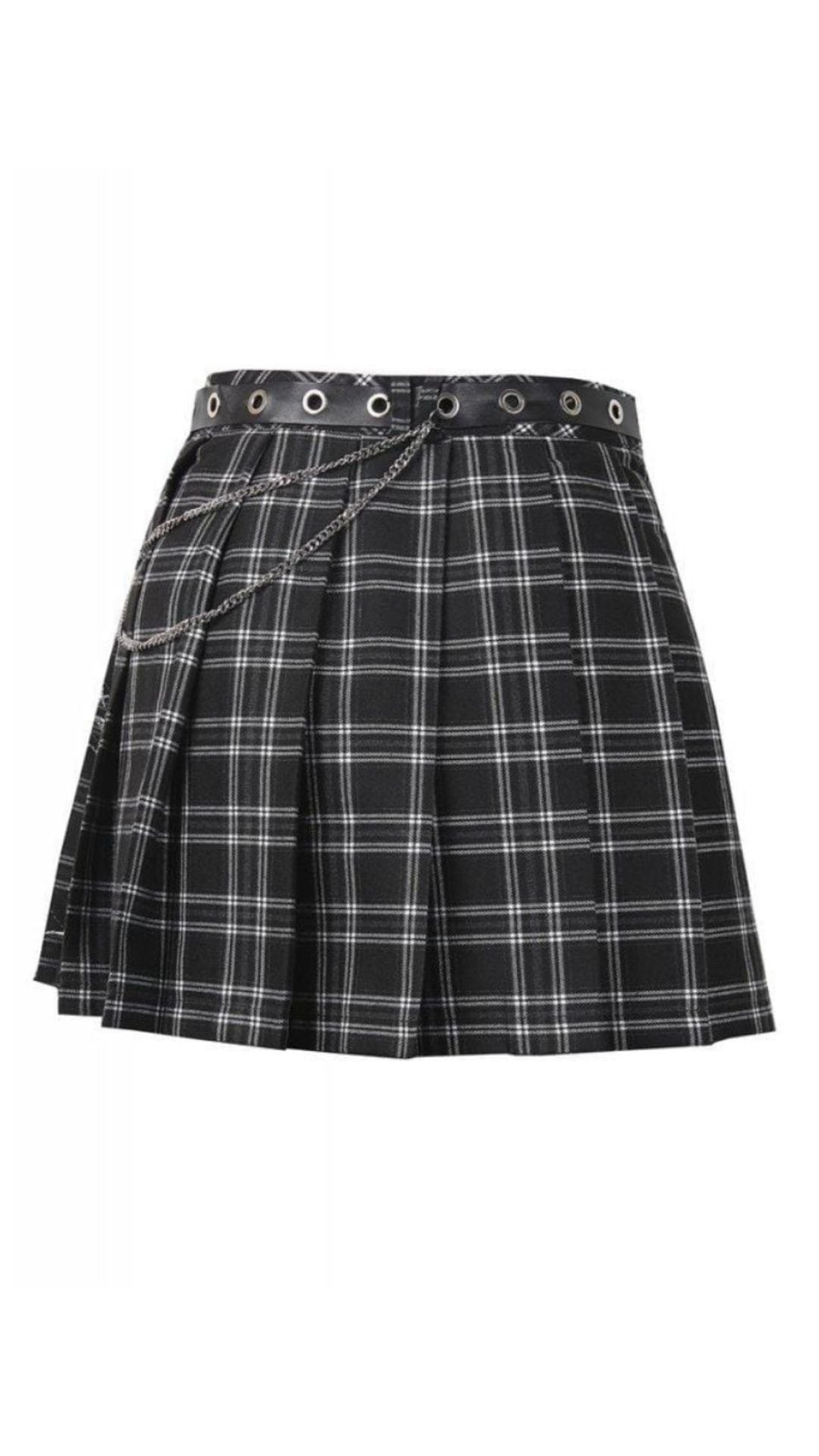 Naughty Kitten Clothing Tartan & Starr Punk Skirt Rear View Gothic Alternative Women's fashion