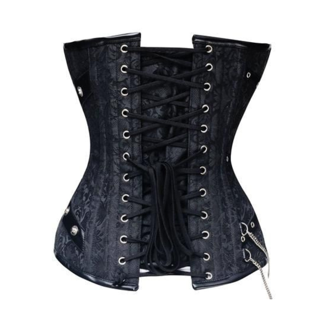 Naughty Kitten Tempest Brocade Premium Corset Rear View