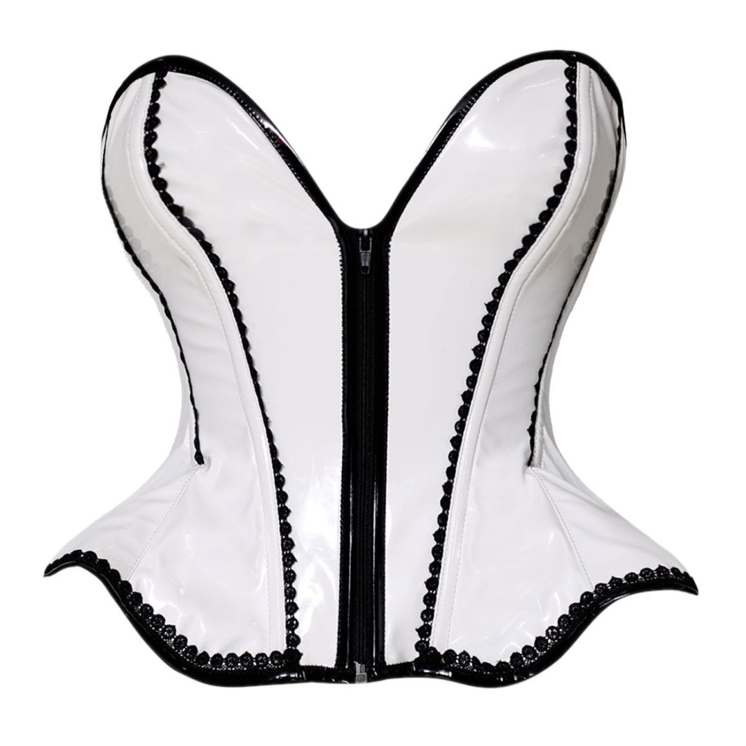 Naughty Kitten Veronica PVC Contour Corset Front View