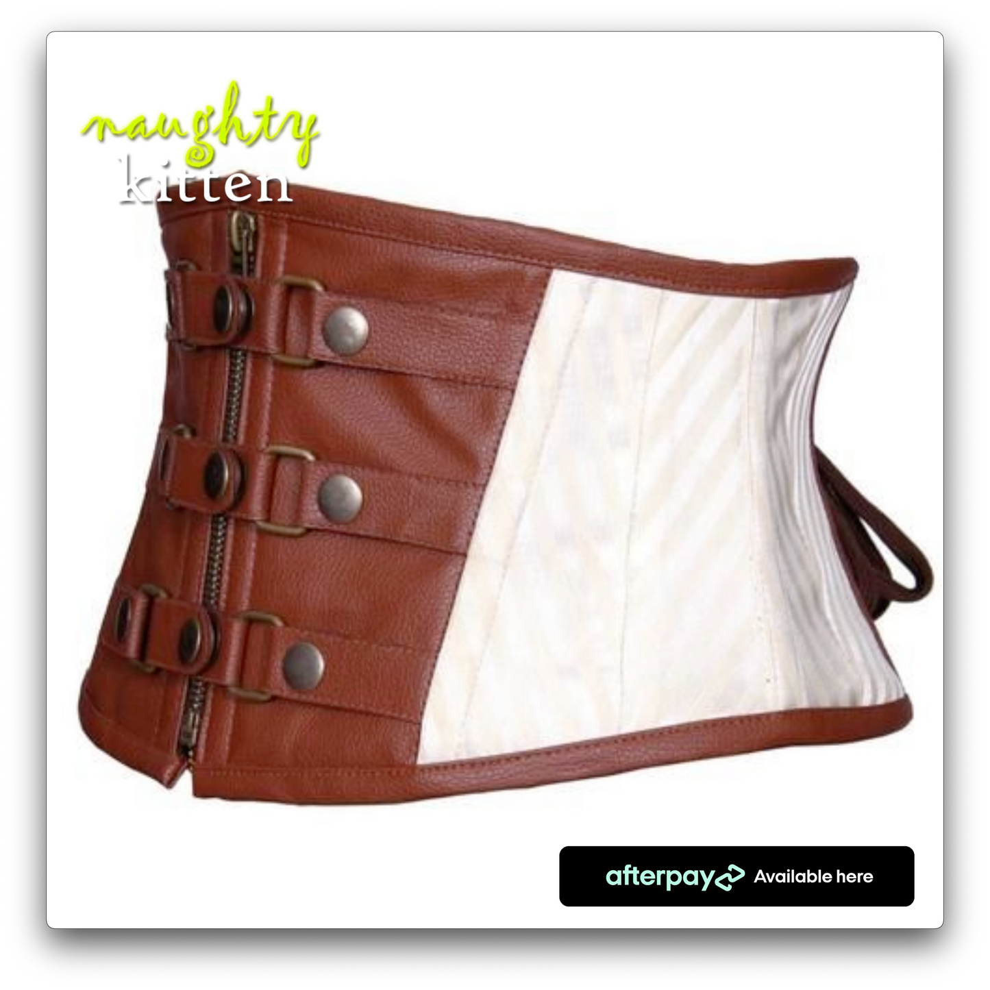 Naughty Kitten Ryleah Steampunk Corset Belt Side View