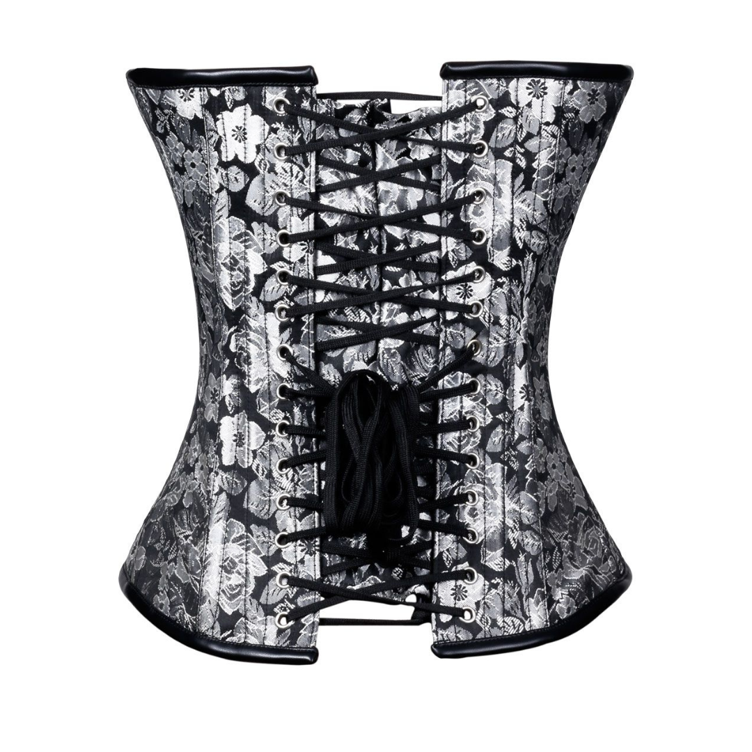 Naughty Kitten Clothing Anika Gothic Floral Corset Rear View