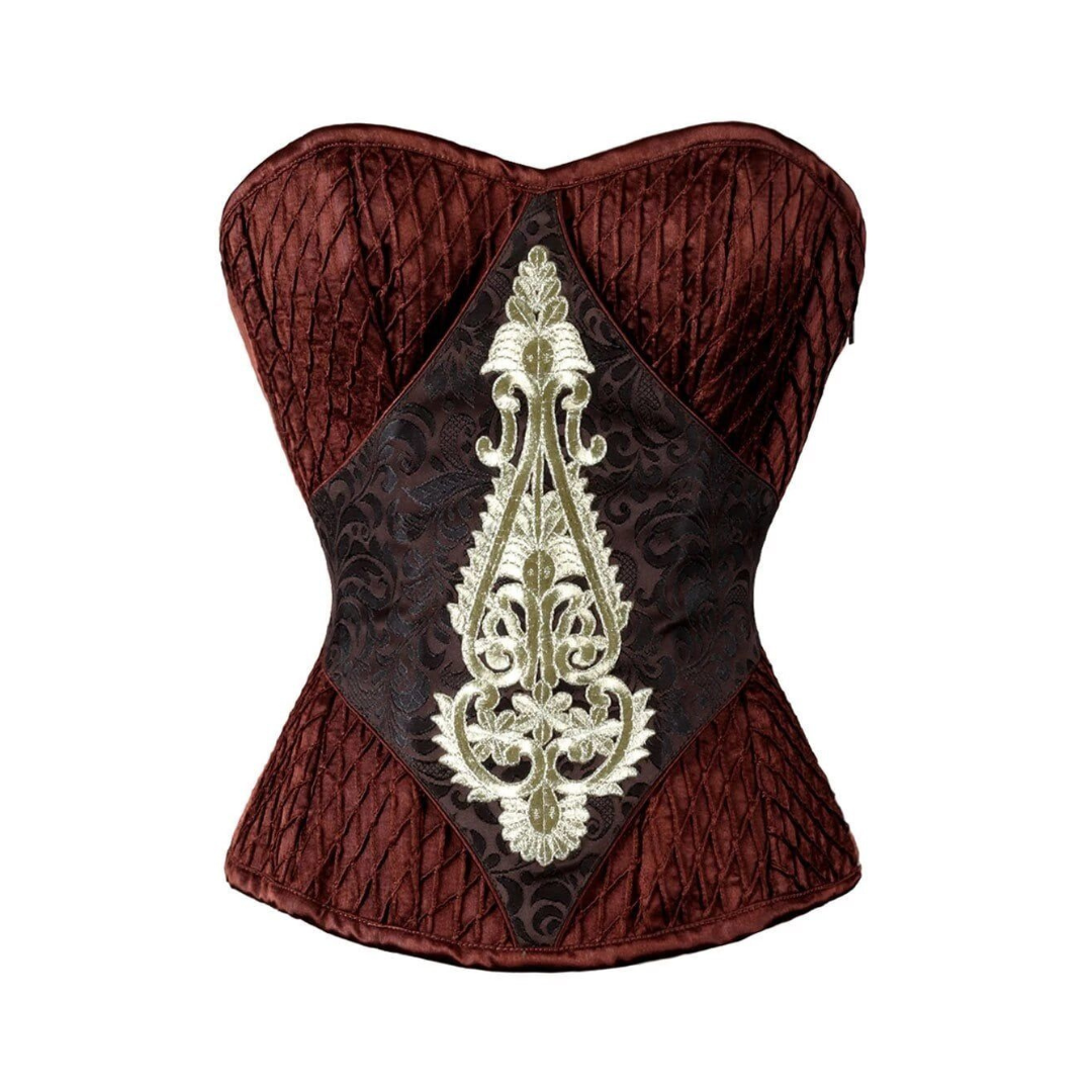 Naughty Kitten Clothing Autumn Deluxe Embroidery Corset Front View