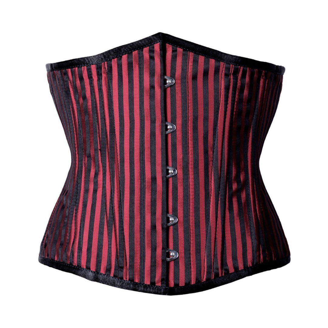 Naughty Kitten Clothing Belle Pinstripe Under Bust Corset Front View