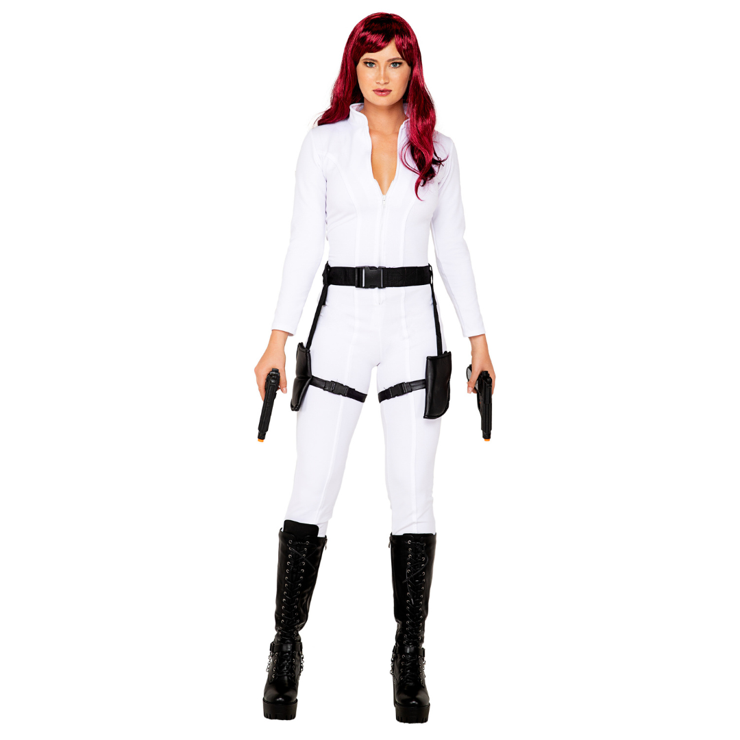 Black Ops Spy Costume Front View - Naughty Kitten Clothing Halloween Costume