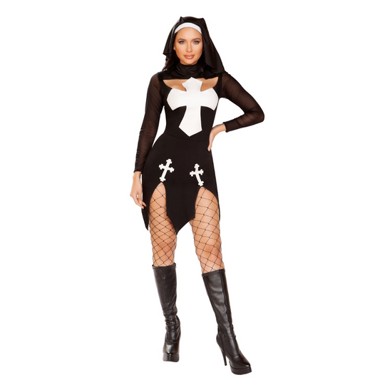 Naughty Kitten  Clothing Loving Nun Costume Front View Halloween Costume