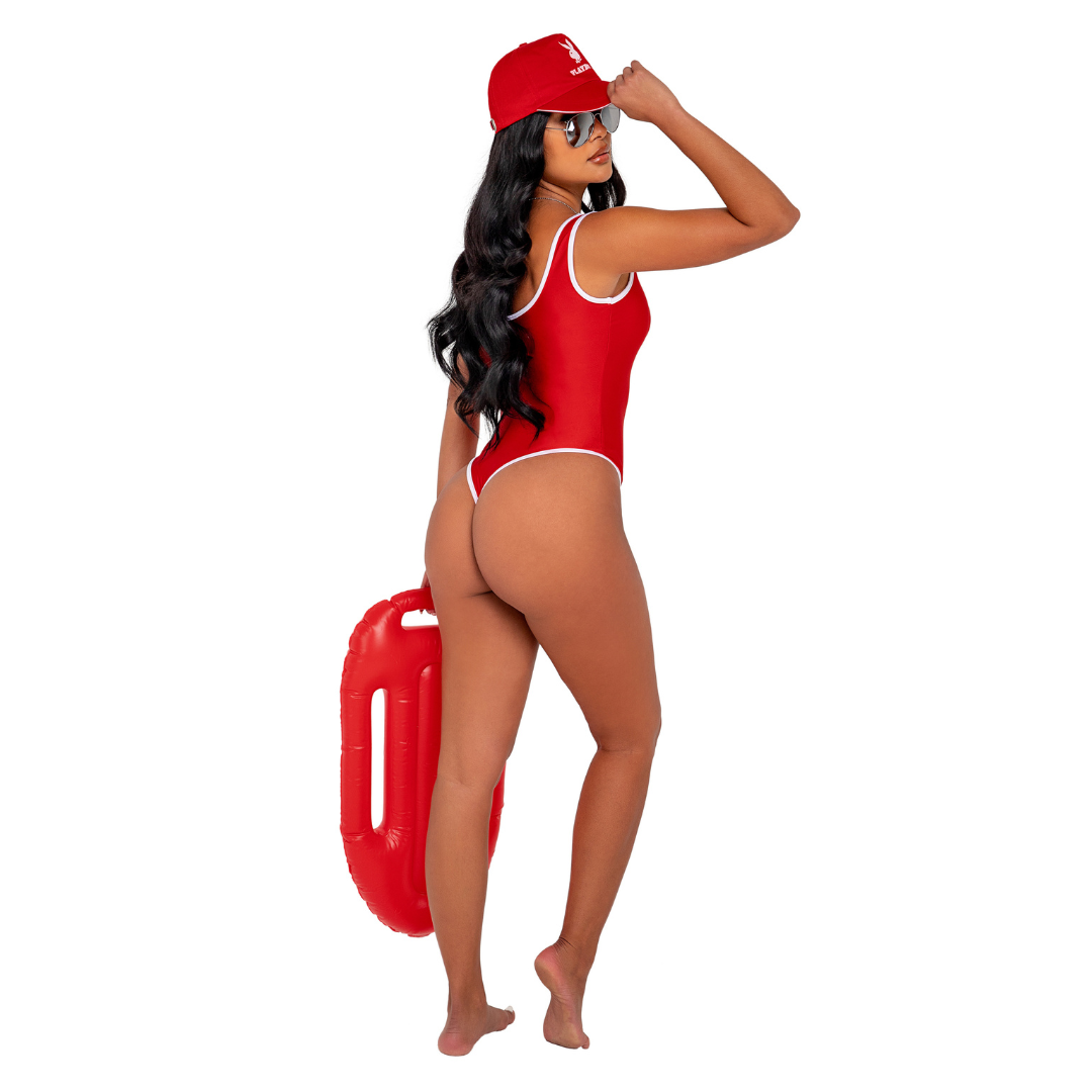 Naughty Kitten Clothing Playboy Beach Patrol Costume Rear View Playboy Costume