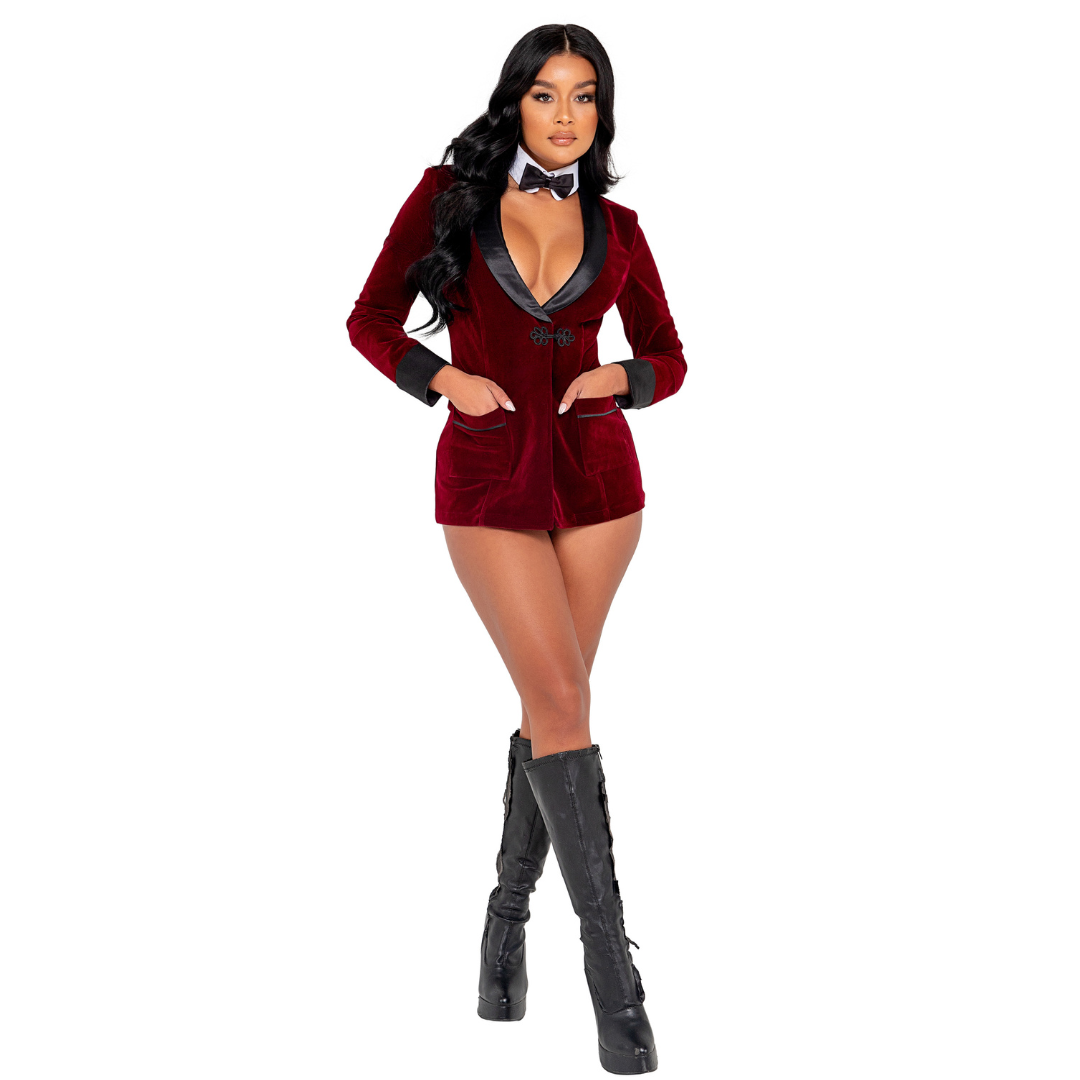 Naughty Kitten Clothing Playboy Smoke Lounge Madam Costume Front View Playboy Costume