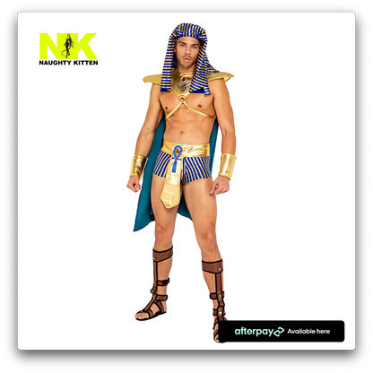 Naughty Kitten Clothing Men's King Pharaoh of Egypt Costume Front View Halloween Costume