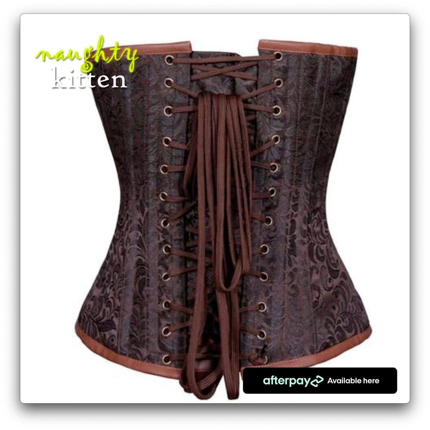 Alessia Steampunk Brocade Corset - Naughty Kitten Clothing