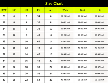  Naughty Kitten Clothing Corset Size Chart